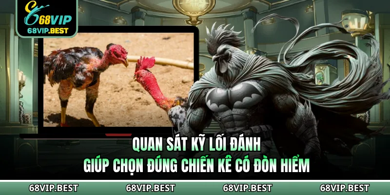 Quan sát kỹ lối đánh giúp chọn đúng chiến kê có đòn hiểm